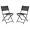 Merrick Lane Bardwell Set of 2 Versatile Flex Comfort Indoor/Outdoor Fold Chairs with Metal Frames